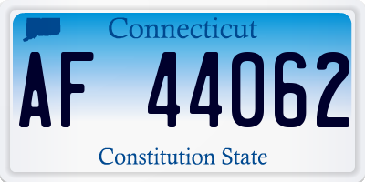 CT license plate AF44062