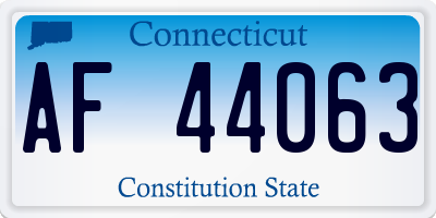 CT license plate AF44063