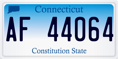 CT license plate AF44064