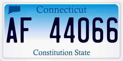 CT license plate AF44066