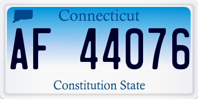 CT license plate AF44076