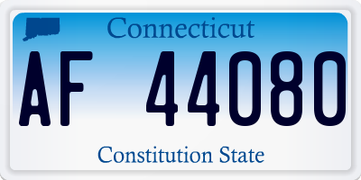 CT license plate AF44080