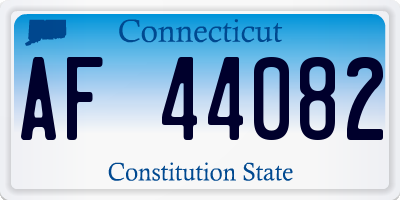 CT license plate AF44082