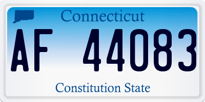 CT license plate AF44083