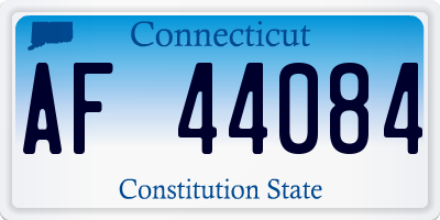 CT license plate AF44084