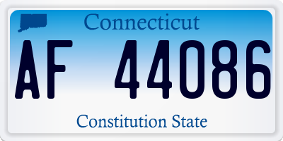 CT license plate AF44086