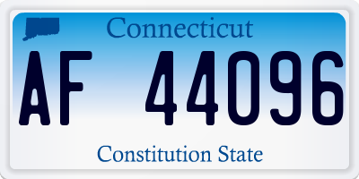 CT license plate AF44096