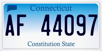 CT license plate AF44097