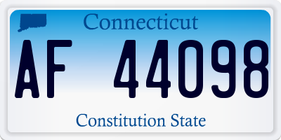 CT license plate AF44098