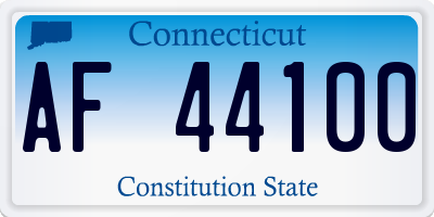 CT license plate AF44100