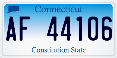 CT license plate AF44106