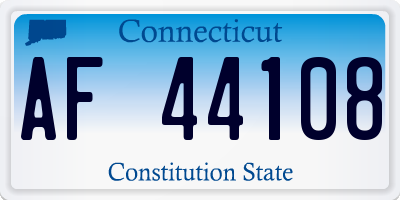 CT license plate AF44108