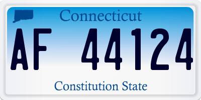 CT license plate AF44124