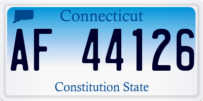 CT license plate AF44126