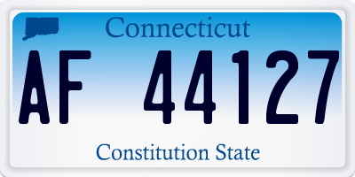 CT license plate AF44127