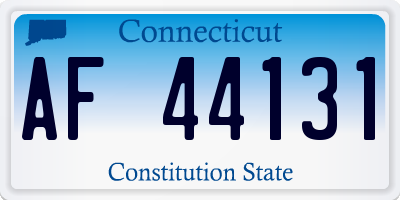 CT license plate AF44131