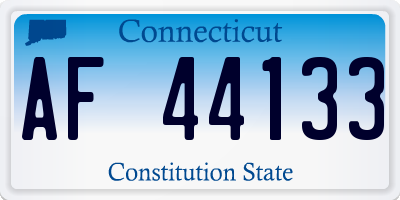 CT license plate AF44133
