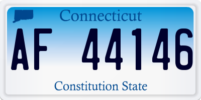 CT license plate AF44146