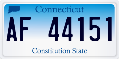 CT license plate AF44151