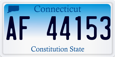 CT license plate AF44153