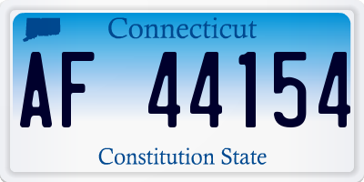 CT license plate AF44154