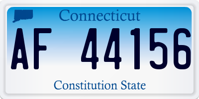 CT license plate AF44156