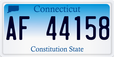 CT license plate AF44158