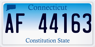 CT license plate AF44163