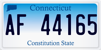 CT license plate AF44165