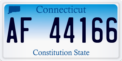 CT license plate AF44166
