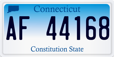 CT license plate AF44168