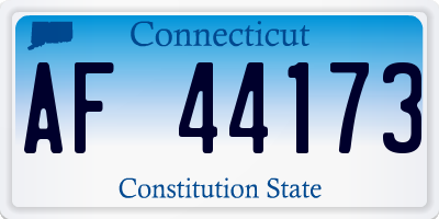 CT license plate AF44173