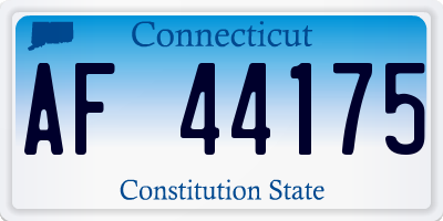 CT license plate AF44175