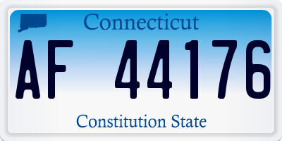 CT license plate AF44176