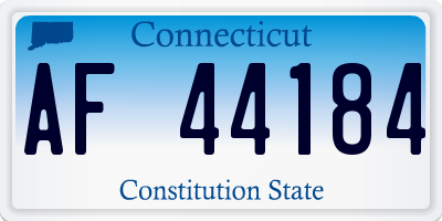 CT license plate AF44184