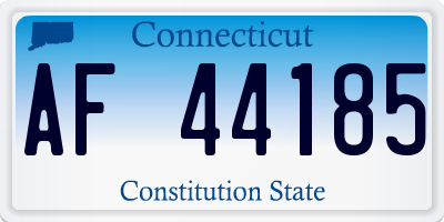 CT license plate AF44185