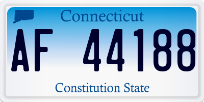 CT license plate AF44188