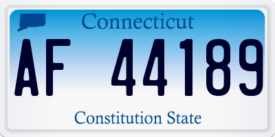 CT license plate AF44189