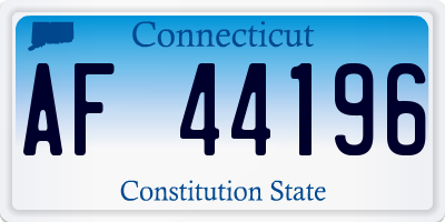 CT license plate AF44196
