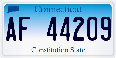 CT license plate AF44209