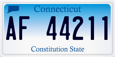CT license plate AF44211