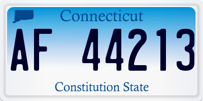 CT license plate AF44213