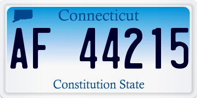CT license plate AF44215