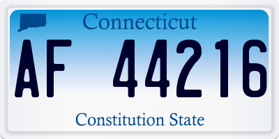 CT license plate AF44216