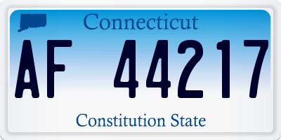 CT license plate AF44217