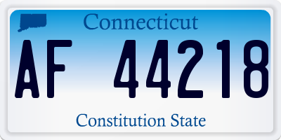 CT license plate AF44218