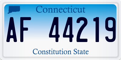 CT license plate AF44219