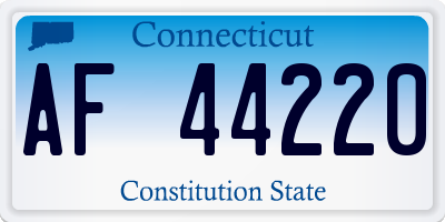 CT license plate AF44220
