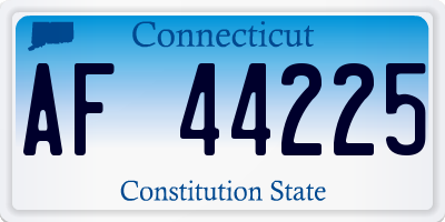 CT license plate AF44225
