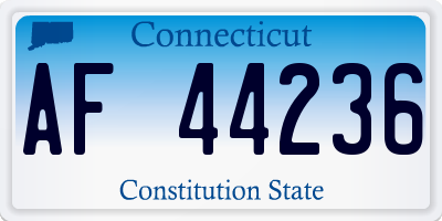 CT license plate AF44236